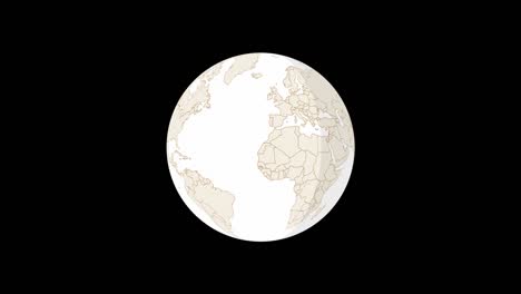 seamless loop of 3d rendering of a cartoon planet earth from space. clip contains space, earth, globe.