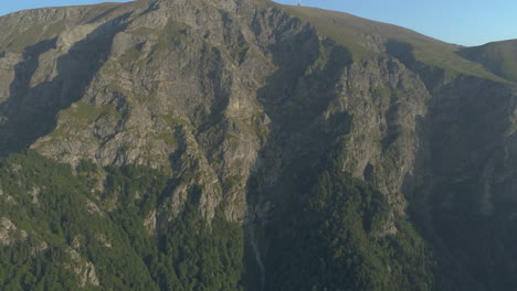 aerial view on high mountain