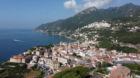 a wide view of vietri sul mare, amalfi coast, italy