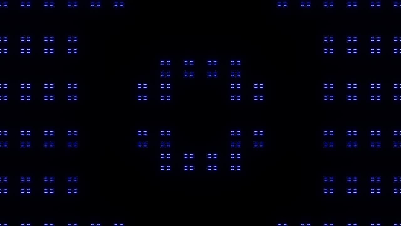 抽象的なフローティングピクセルネオンパターン