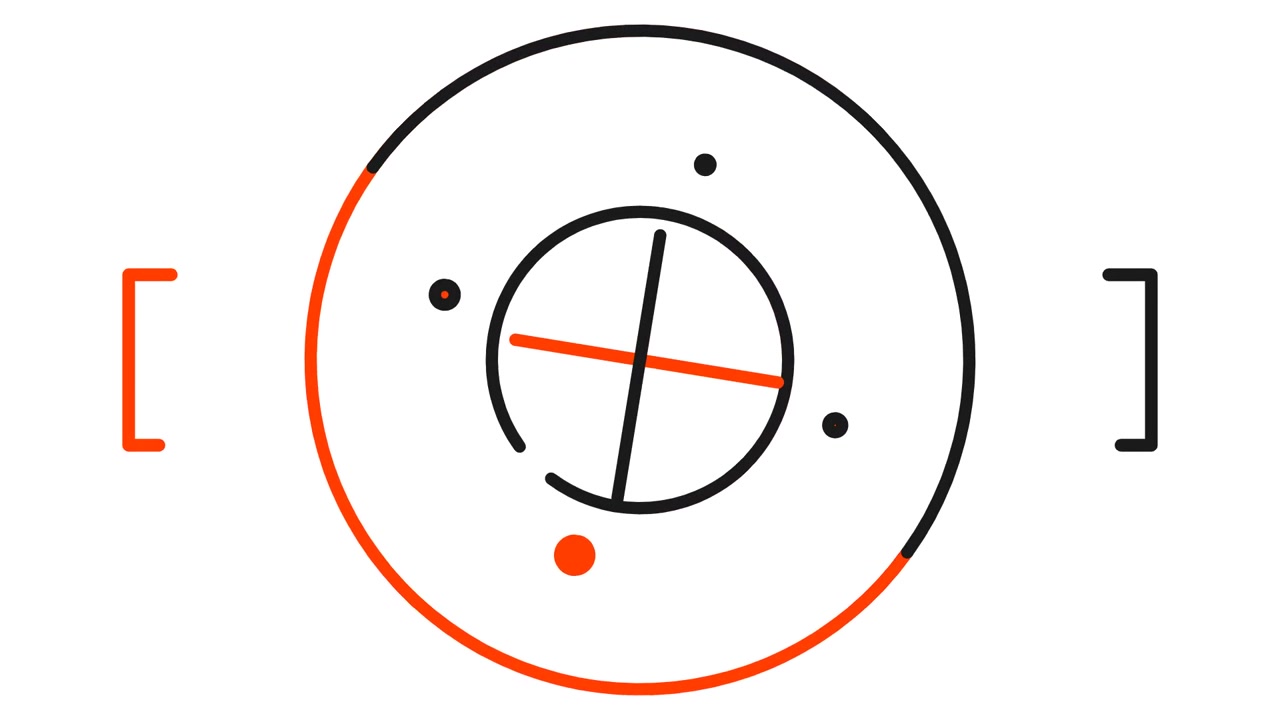 Minimalist Animated Clock Icon Forming and Dissolving