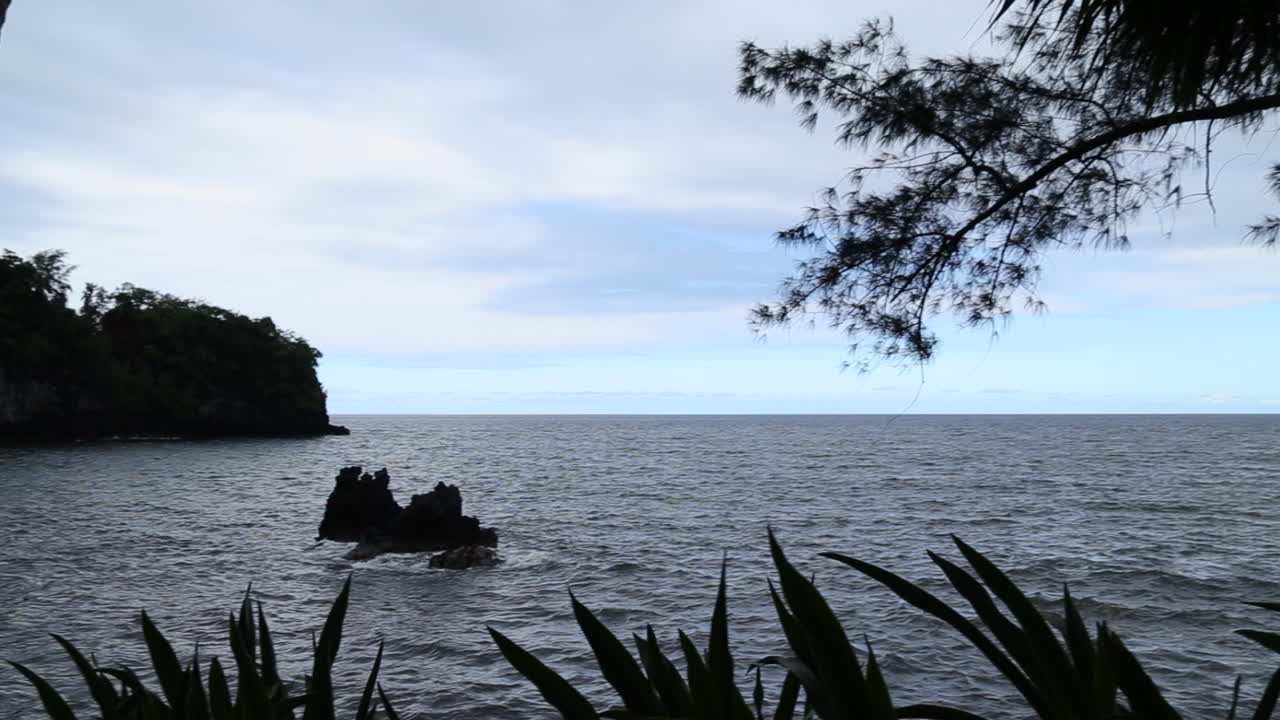Una spiaggia tranquilla alle Hawaii