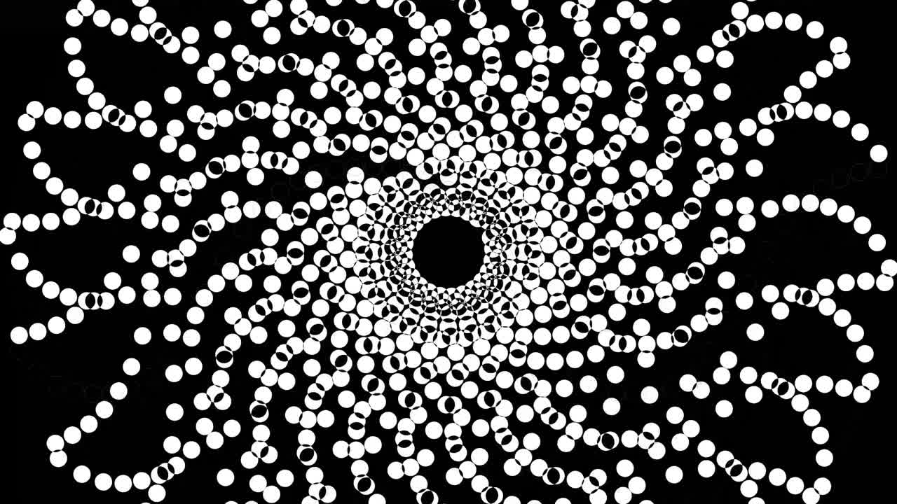 Abstract Black and White Circle Pattern