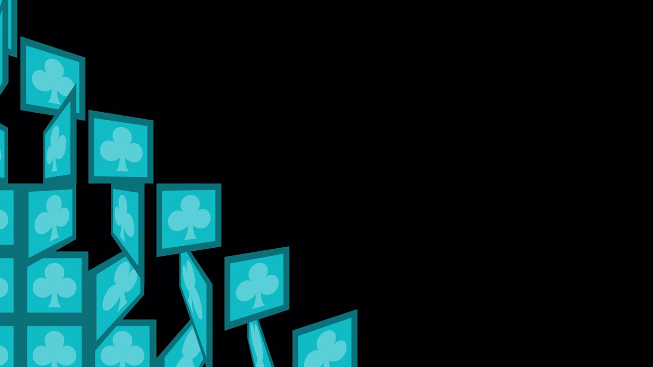 Teal Clubs Playing Card Pattern