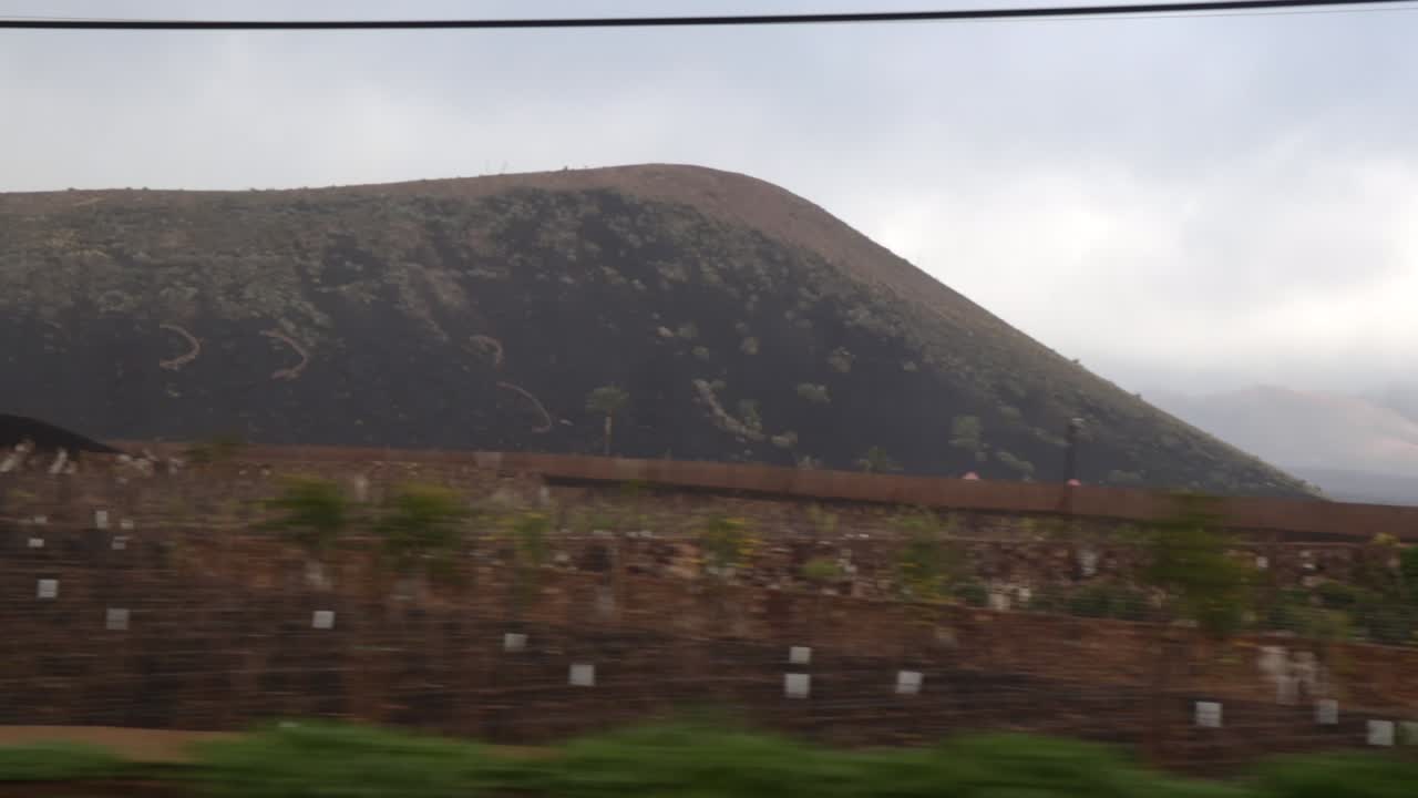 vista desde el automóvil en la isla de lanzarote