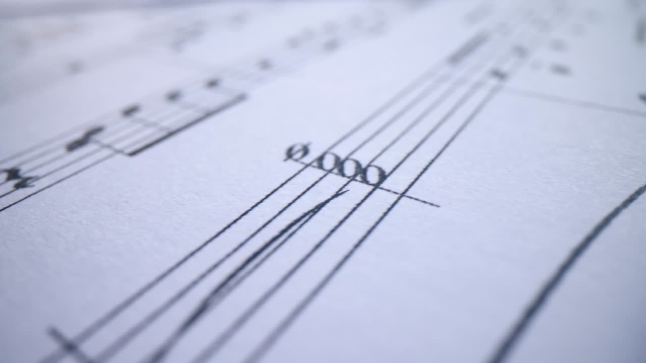 클래식 음악 노트 컬렉션 음악 클리프 클로즈업