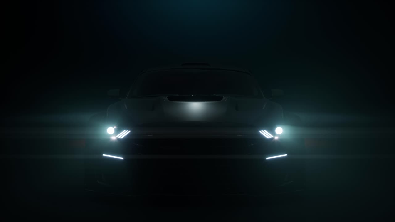 Dark Sports Car Front View