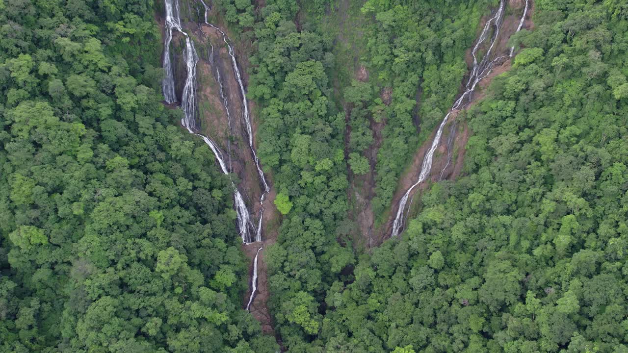 catarata en el bosque verde, costa rica - video en 4k