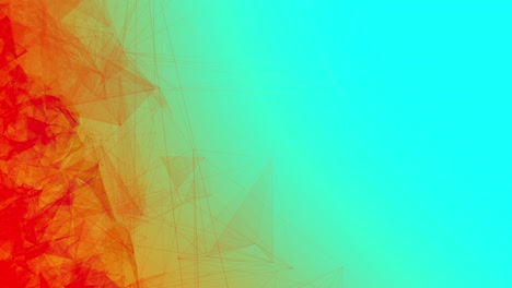 looped abstract orange blue gradient background with polygons