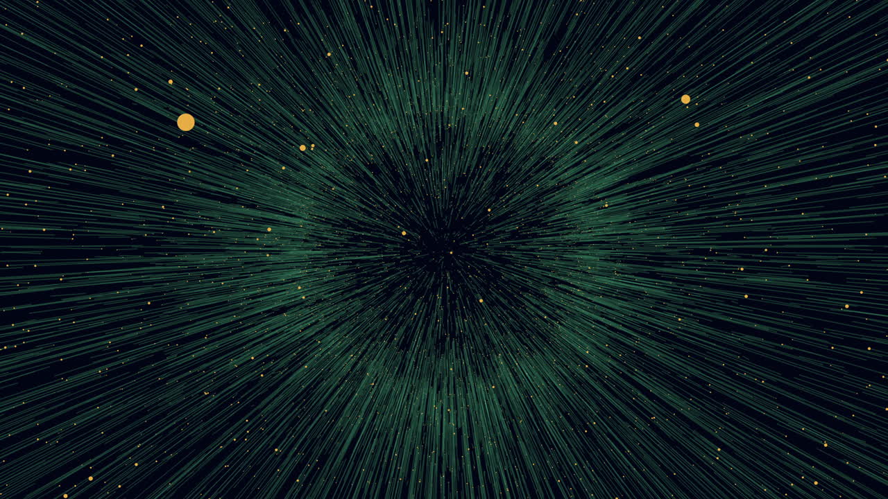 Vibrant green light radiates power and energy