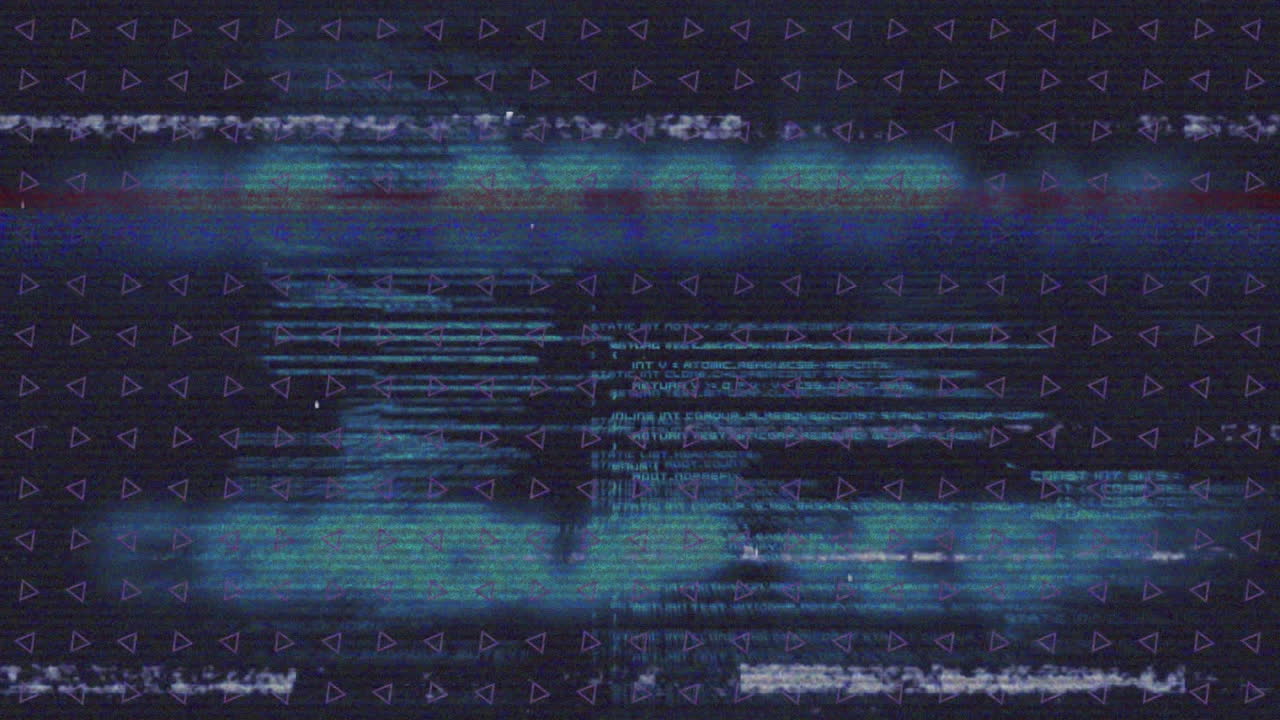 animación de codificación binaria y procesamiento de datos sobre procesamiento de datos púrpura y verde