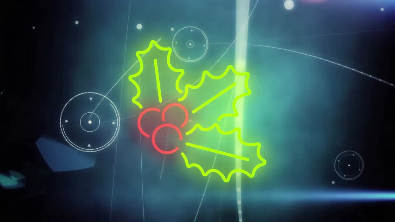 animación de conexiones a través de código binario en fondo azul