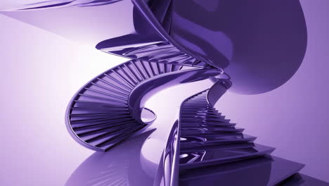 abstract purple spiral staircase