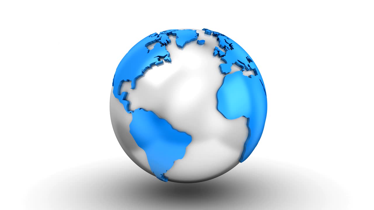 el mapa del mundo se convierte en un globo