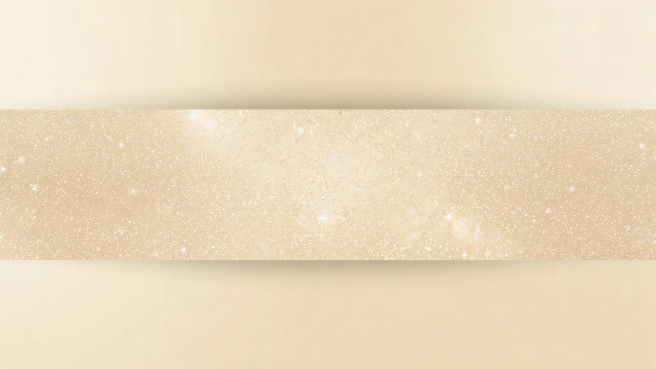 Opening revealing centered gold glitter strip shimmering under diagonal sheen across gold gradient