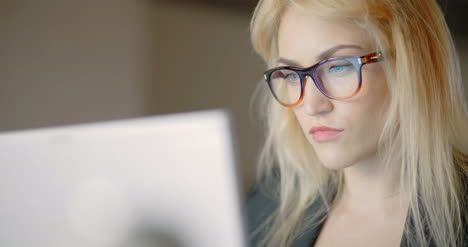 businesswoman working on notebook in office 1