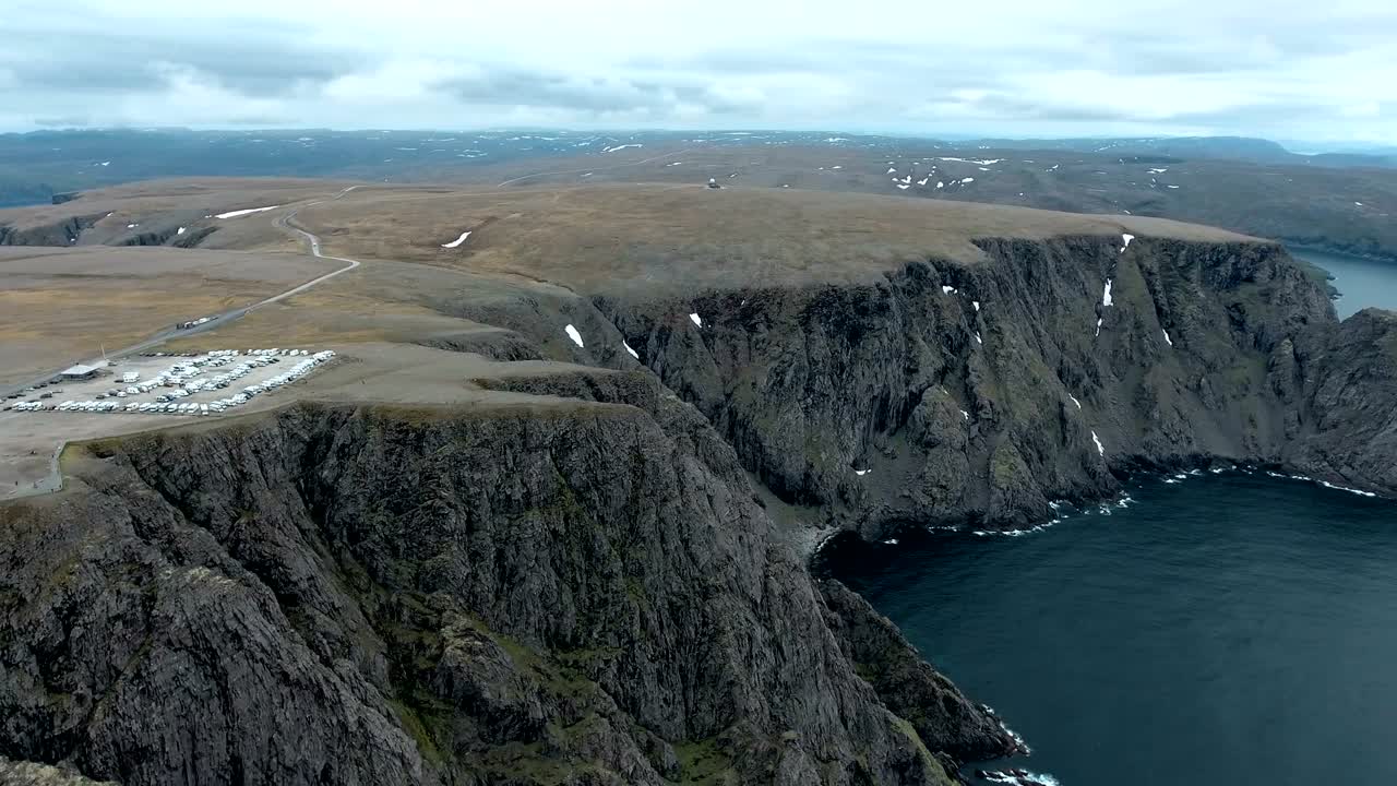 노르웨이 북부의 북쪽 케이프 (nordkapp).