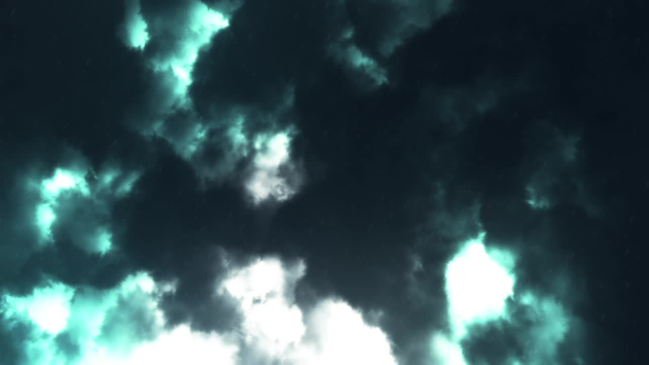 Dramatic storm clouds with lightning