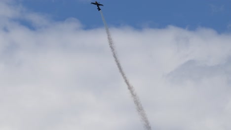 planes execute coordinated aerial maneuvers with smoke trails