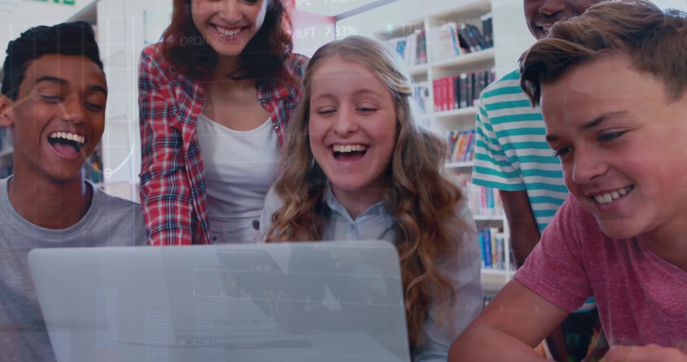 Animation of mathematical equations over schoolchildren using laptop