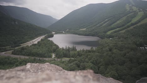 time lapse on the summit of mountain in new hampshire