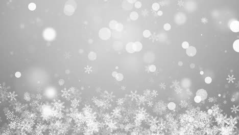winter background with snowflakes and bokeh