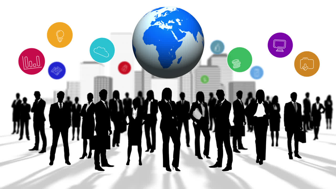 사업가들의 검은 실루