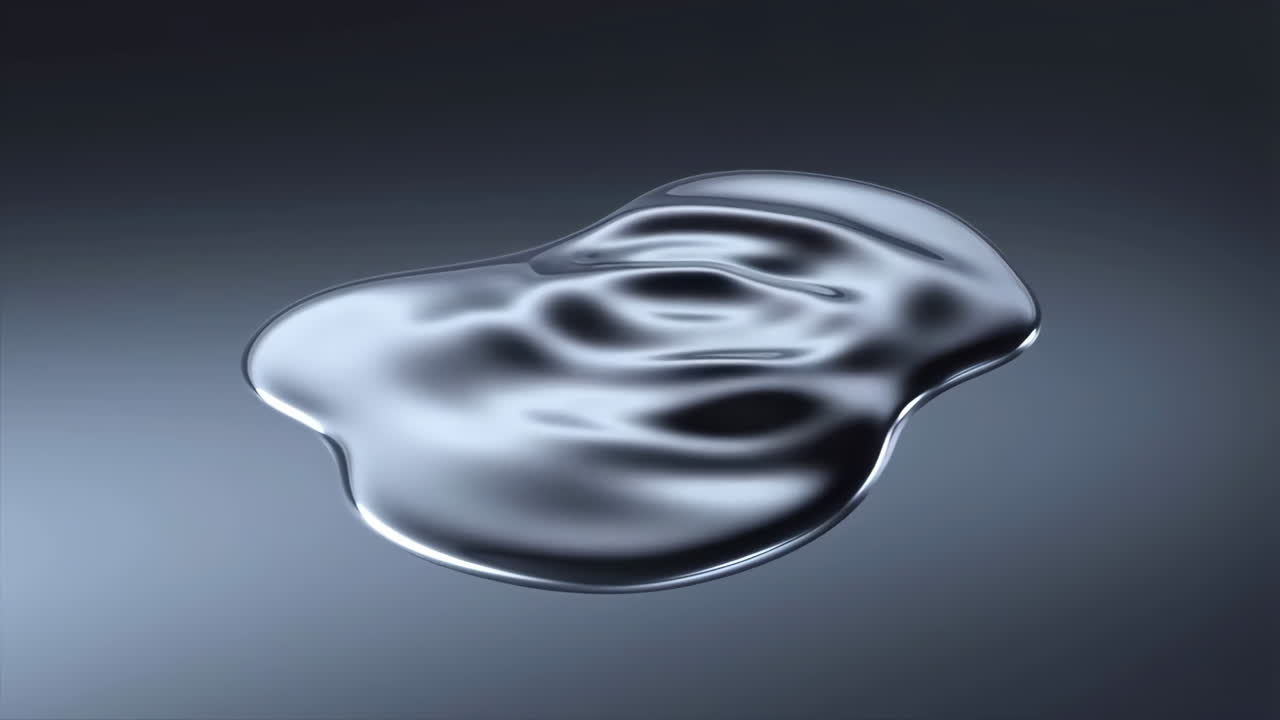 Abstract Metallic Liquid Blob