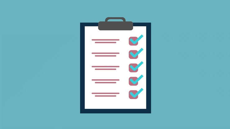 Animated Clipboard with Checklist and Checkmarks