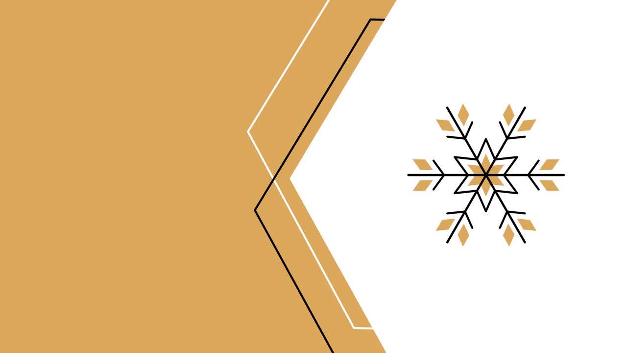 video en 4k del diseño de copos de nieve de dibujos animados.