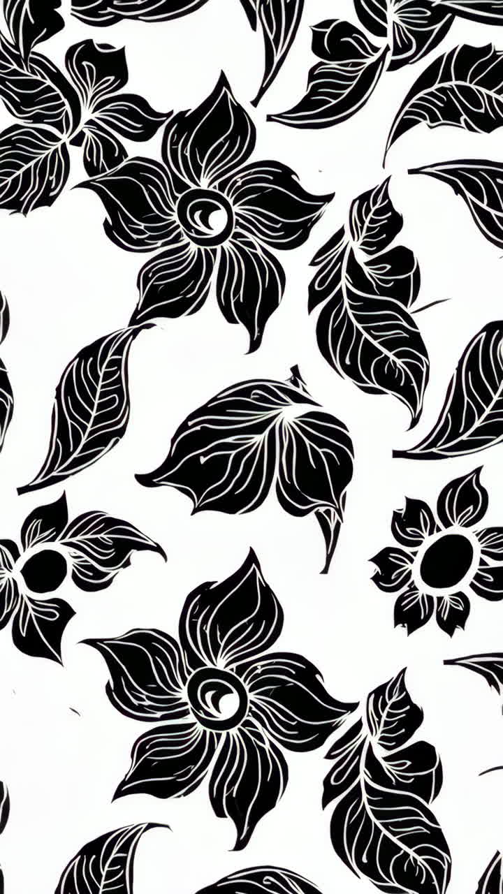 Black and White Floral Pattern