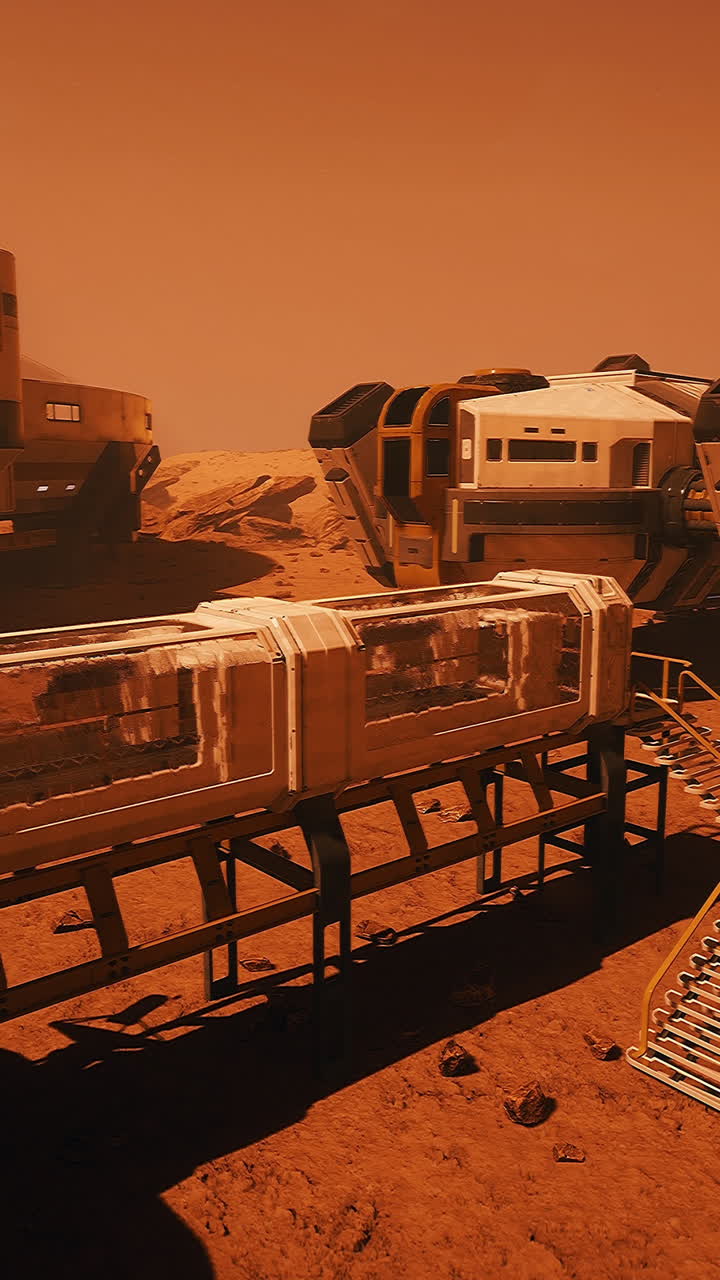 Futuristic Martian Colony