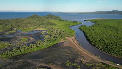 cape hillsborough, the river meets the sea, and the jungle