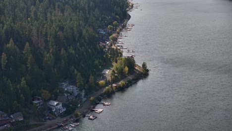 paul lake, bc: a drone's perspective of a picturesque lake community