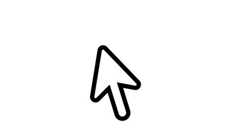 cursor click animated icon. one time click and double click animated icon. mouse cursor icon. 4k animation