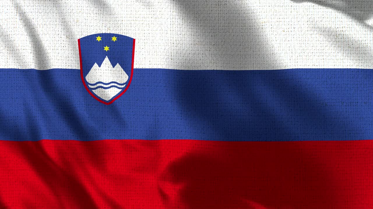 Slovenia Flag - Realistic 4K - 30 fps flag of the Slovenia waving in the wind.