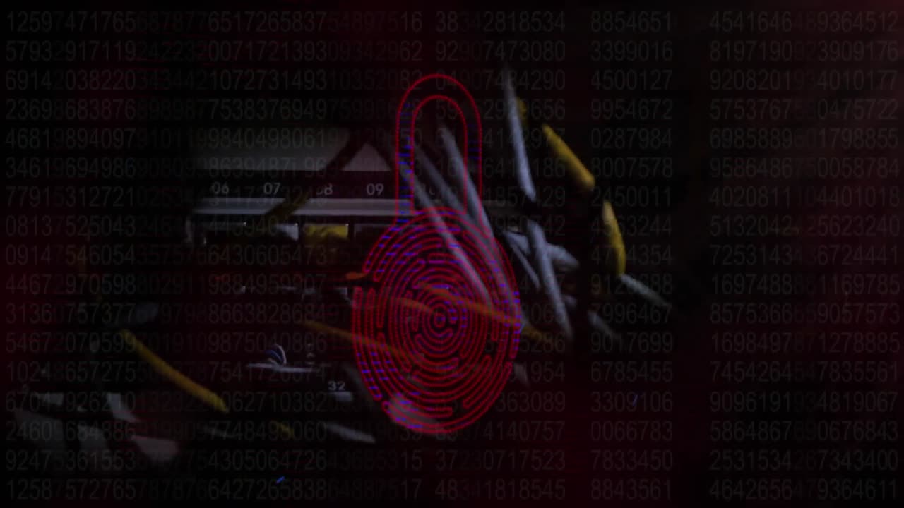 candado de seguridad digital contra la conexión del circuito