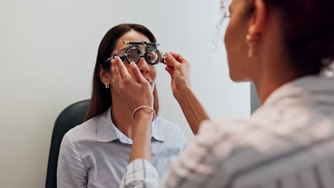 eye exam with phoropter