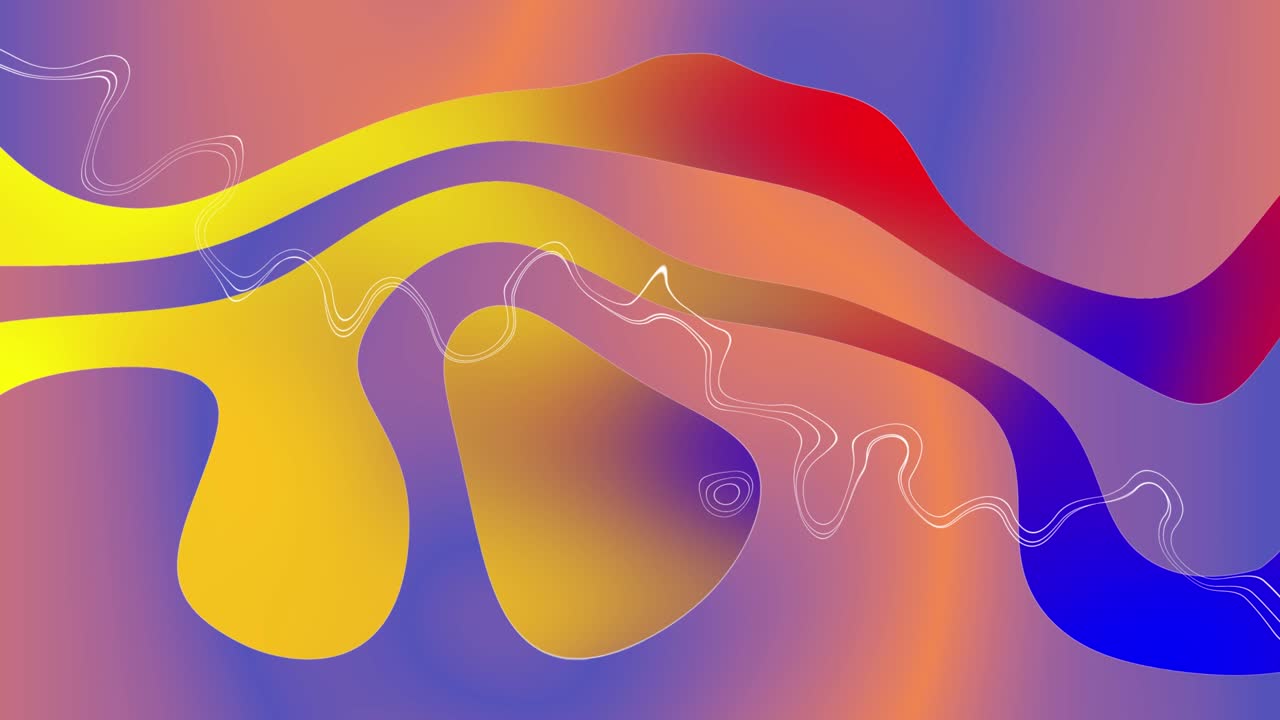 fantasía colorido de moda líquido ondulado vídeo de animación