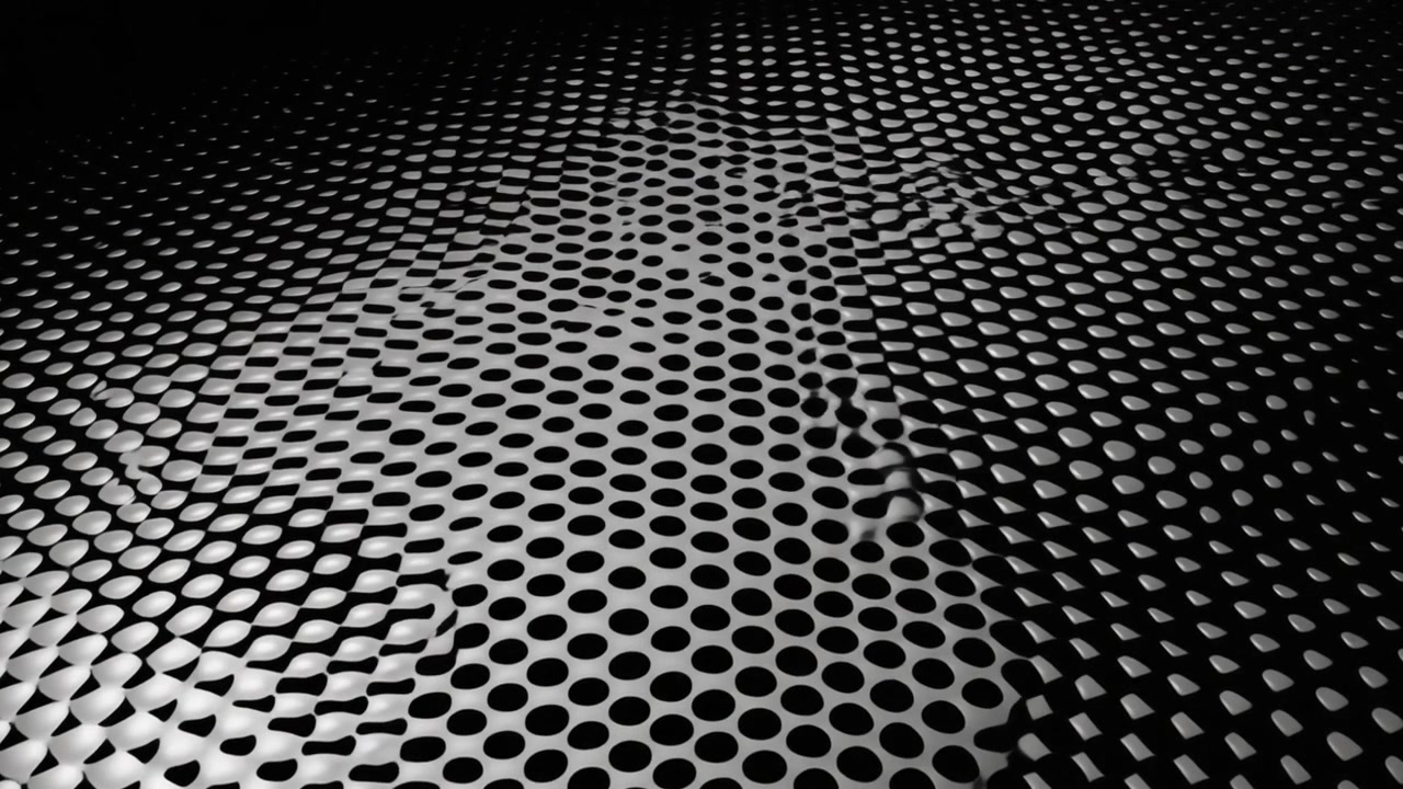 Fondo de Movimiento Abstracto con Patrón de Rejilla Metálica Pulsante