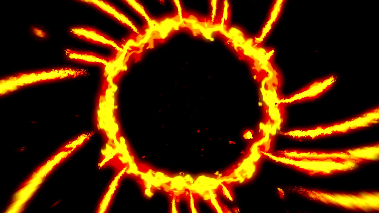 불과 번개 애니메이션, 만화 만화 애니메이션, 불꽃 루프 배경