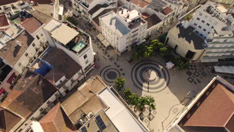 portuguese pavement, known as calcada portuguesa, gil eanes square, lagos, algarve, portugal