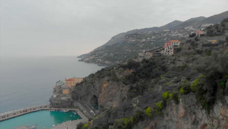 drone view of the amalfi coast