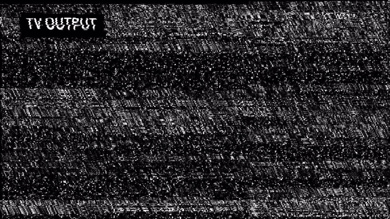 TV Output Text with Static and Glitch Effect