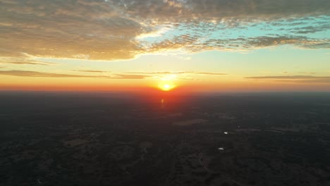 warm and vibrant sunset sky over west texas nature landscape in united states