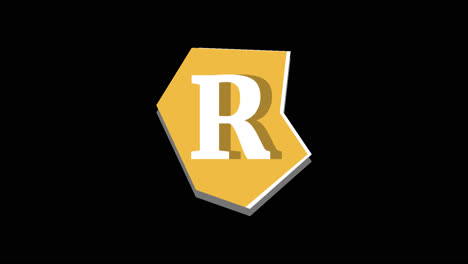 yellow shield logo with the letter r