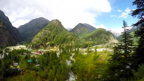 Beautiful-Harsil-village-of-Uttarkashi-district,-Uttarakhand,-India