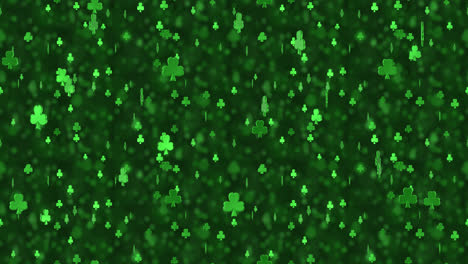 st patricks clover loop tile falling background