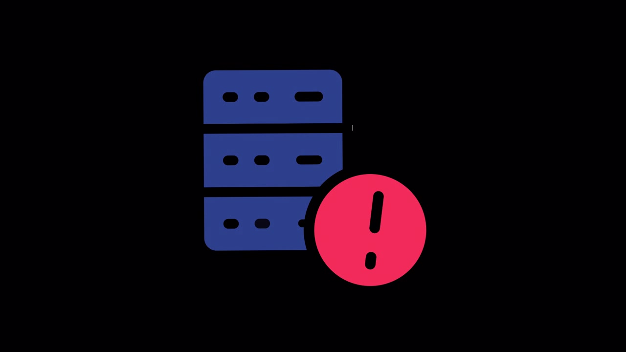 Animated Server Error Warning Icon