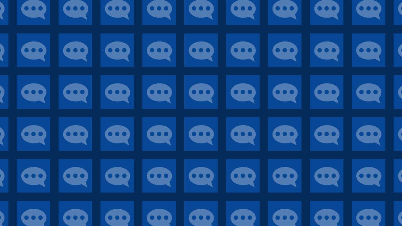 modello di bolla vocale blu